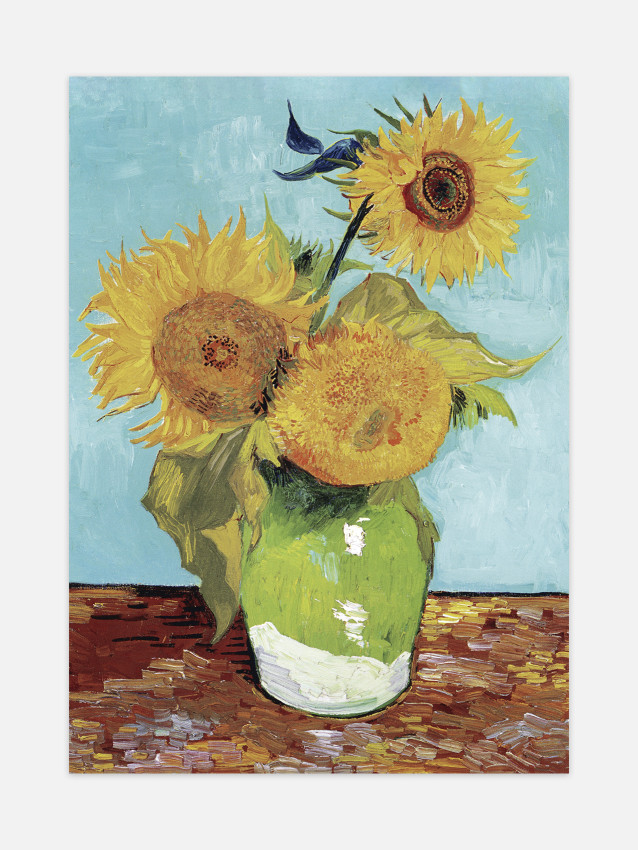 Vase with Three Sunflowers...